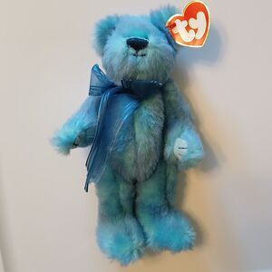 Vintage 93 TY beanie baby AZURE the Blue Bear The Attic Treasures Collection